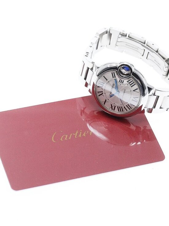 CARTIER Baron Blue MM W6920071 Silver Dial Automatic Boy\'s Watch_963155